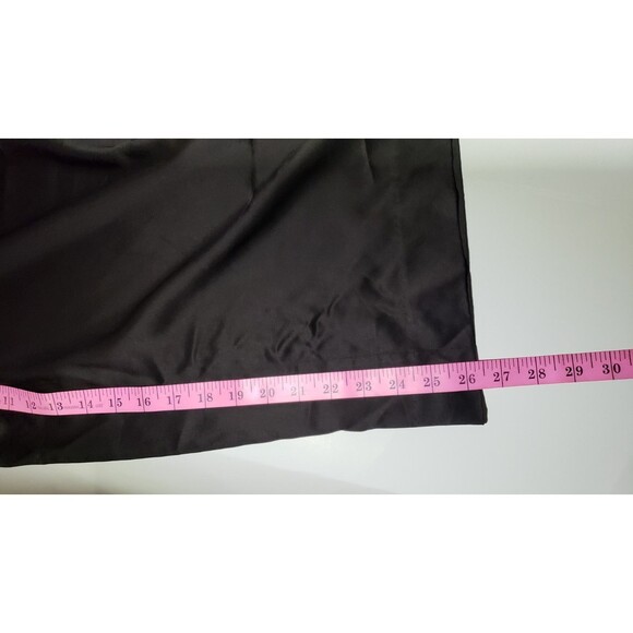 Banana Republic Italian Satin Wide-Leg Jumpsuit Size XL Viscose Wool Dark Brown - Picture 11 of 12